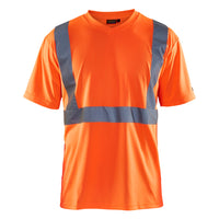 Blaklader 3313 Hi Vis T Shirt Hi Vis Orange Navy Blue Main