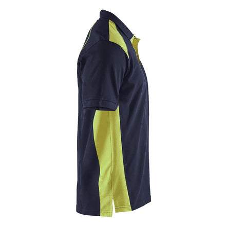 Blaklader 3324 Dark Navy Blue/Hi-Vis Yellow Polo Shirt