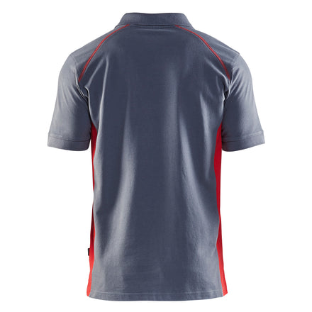 Blaklader 3324 Grey/Red Polo Shirt