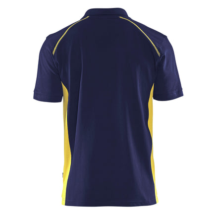 Blaklader 3324 Navy Blue/Hi-Vis Yellow Polo Shirt