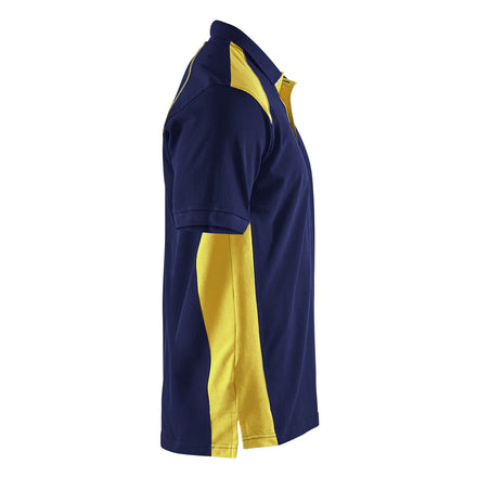 Blaklader 3324 Navy Blue/Hi-Vis Yellow Polo Shirt