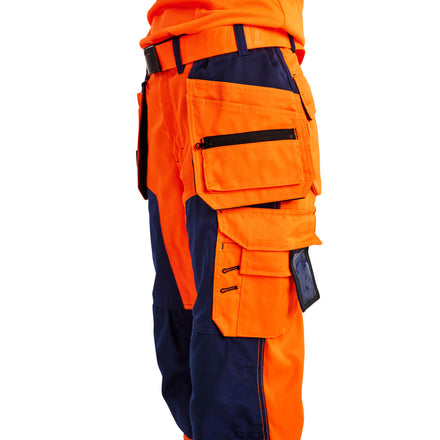 Blaklader 3336 Womens Hi Vis T Shirt Hi Vis Orange Navy Blue Feature 2