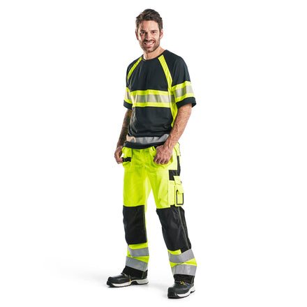 Blaklader 3337 Hi Vis T Shirt Black Hi Vis Yellow Model