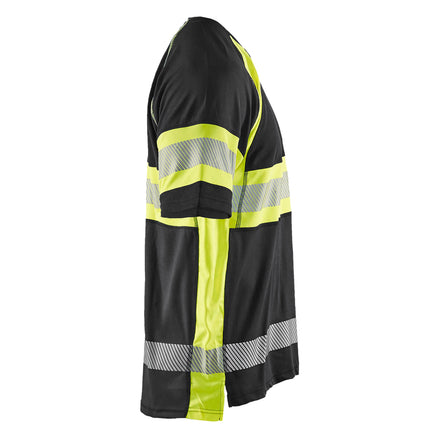 Blaklader 3337 Hi Vis T Shirt Black Hi Vis Yellow Right