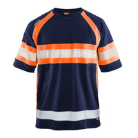 Blaklader 3337 Hi Vis T Shirt Navy Blue Hi Vis Orange Main