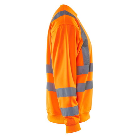 Blaklader 3341 Hi Vis Sweatshirt Hi Vis Orange Navy Blue Right