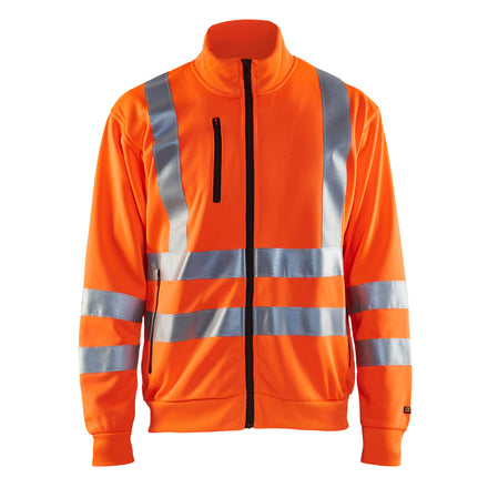 Blaklader 3358 Hi Vis Sweatshirt Hi Vis Orange Navy Blue Main