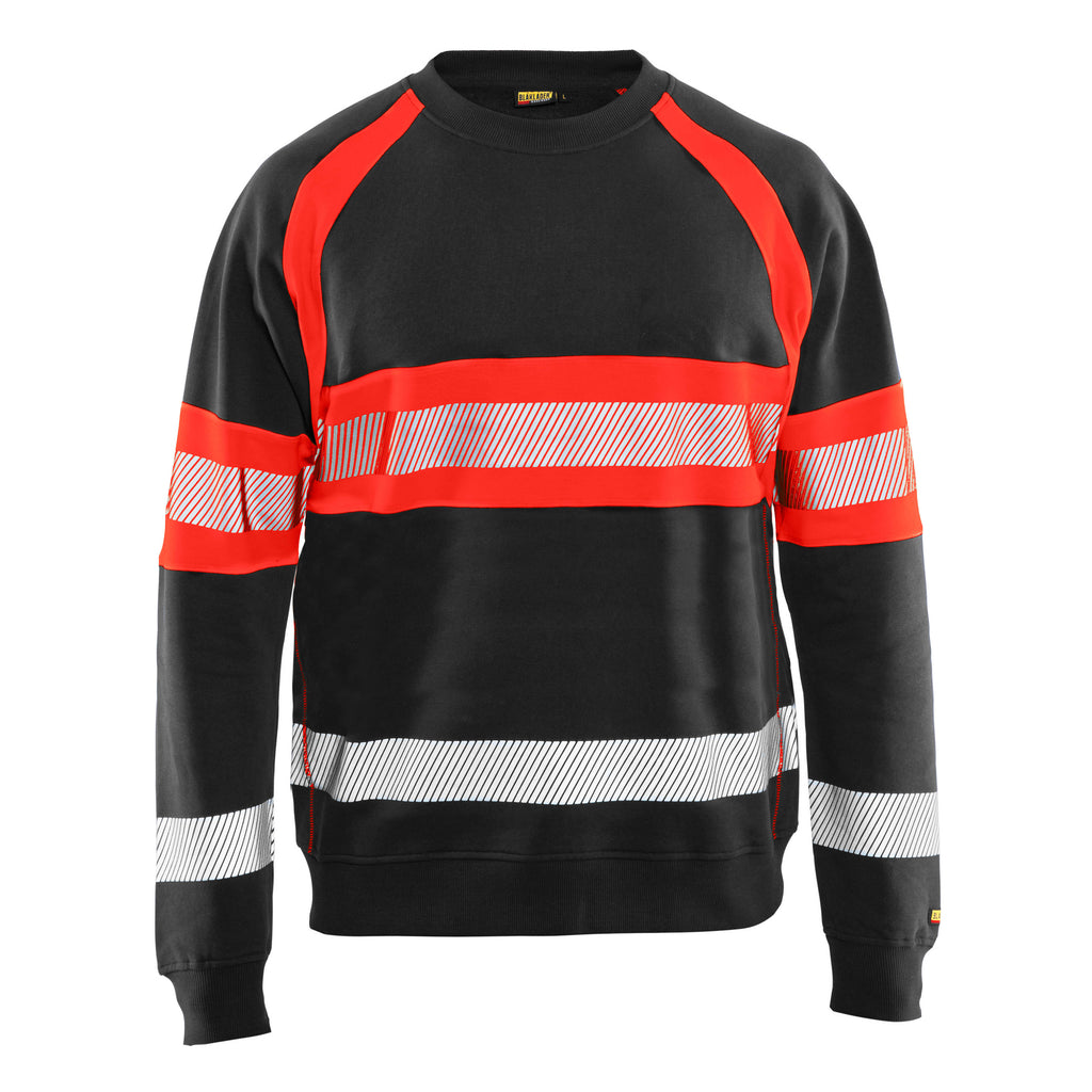 Blaklader 3359 Hi Vis Sweater Black Hi Vis Red Main