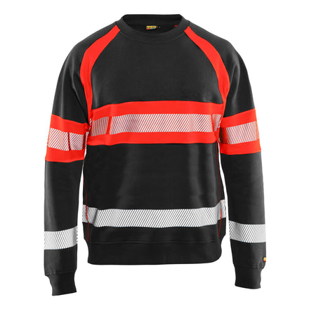 Blaklader 3359 Hi Vis Sweater Black Hi Vis Red Main