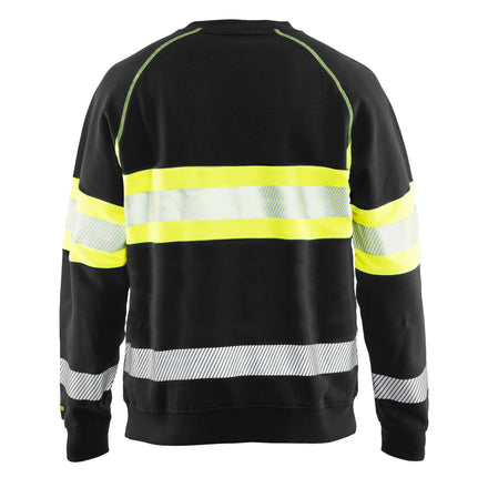 Blaklader 3359 Hi Vis Sweater Black Hi Vis Yellow Back