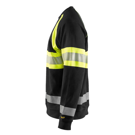 Blaklader 3359 Hi Vis Sweater Black Hi Vis Yellow Left