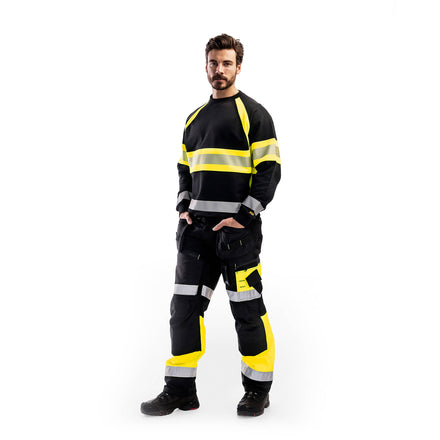 Blaklader 3359 Hi Vis Sweater Black Hi Vis Yellow Model