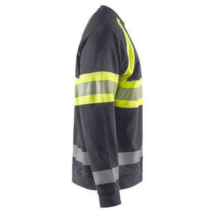 Blaklader 3359 Hi Vis Sweater Grey Hi Vis Yellow Right