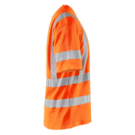 Blaklader 3380 Uv T Shirt Hi Vis Hi Vis Orange Navy Blue Right