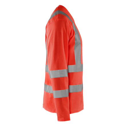 Blaklader 3381 Hi Vis Uv Long Sleeved T Shirt Hi Vis Red Right