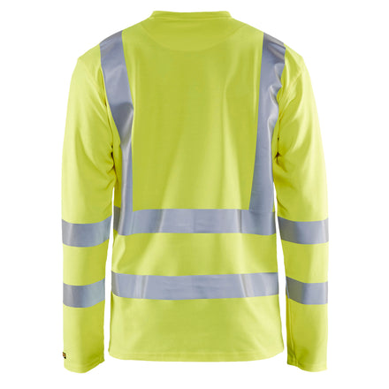 Blaklader 3381 Hi Vis Uv Long Sleeved T Shirt Hi Vis Yellow Back