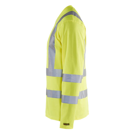 Blaklader 3381 Hi Vis Uv Long Sleeved T Shirt Hi Vis Yellow Left