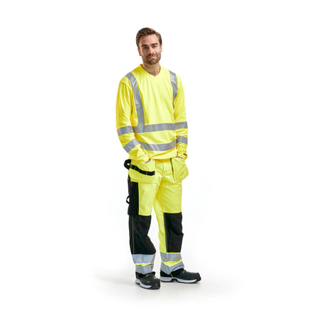 Blaklader 3381 Hi Vis Uv Long Sleeved T Shirt Hi Vis Yellow Model