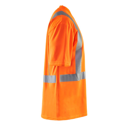Blaklader 3382 Uv T Shirt Hi Vis Hi Vis Orange Navy Blue Right