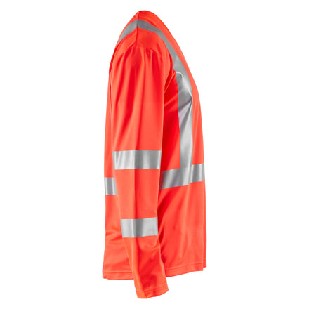 Blaklader 3383 Hi Vis Uv Long Sleeved T Shirt Hi Vis Red Right