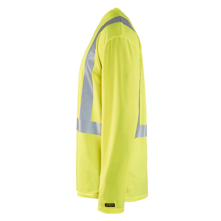 Blaklader 3383 Hi Vis Uv Long Sleeved T Shirt Hi Vis Yellow Left