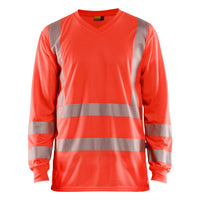 Blaklader 3385 Hi Vis Uv Long Sleeved T Shirt Hi Vis Red Main