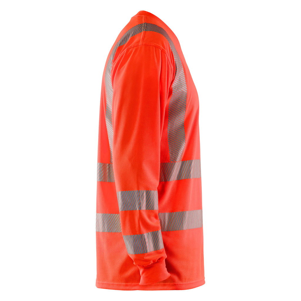 Blaklader 3385 Hi Vis Uv Long Sleeved T Shirt Hi Vis Red Right