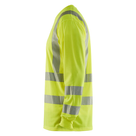 Blaklader 3385 Hi Vis Uv Long Sleeved T Shirt Hi Vis Yellow Left