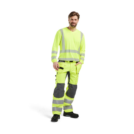Blaklader 3385 Hi Vis Uv Long Sleeved T Shirt Hi Vis Yellow Model