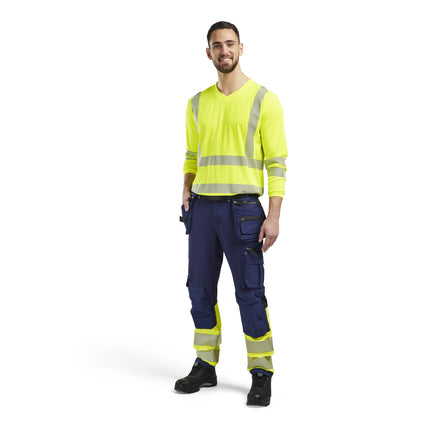 Blaklader 3385 Hi Vis Uv Long Sleeved T Shirt Hi Vis Yellow Model