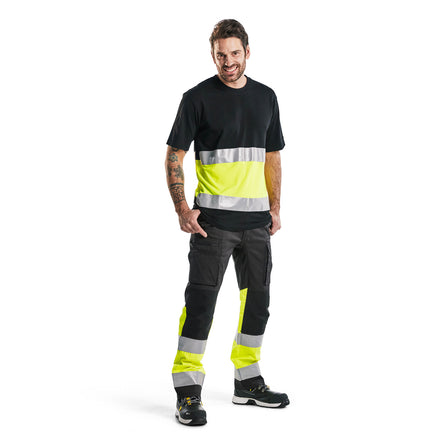 Blaklader 3387 Hi Vis T Shirt Black Hi Vis Yellow Model