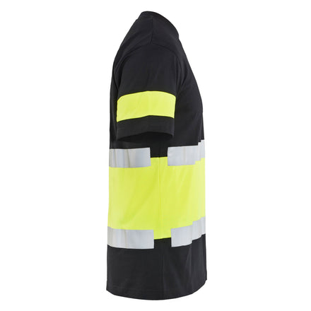 Blaklader 3387 Hi Vis T Shirt Black Hi Vis Yellow Right