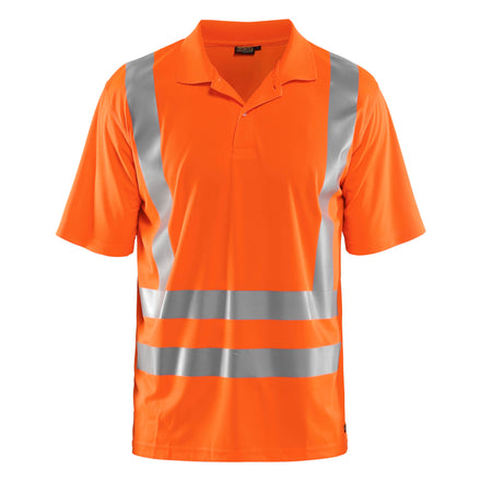 Blaklader 3391 Uv Polo Shirt Hi Vis Hi Vis Orange Navy Blue Main