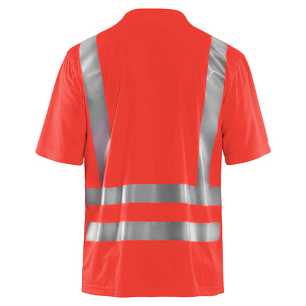 Blaklader 3391 Uv Polo Shirt Hi Vis Hi Vis Red Back