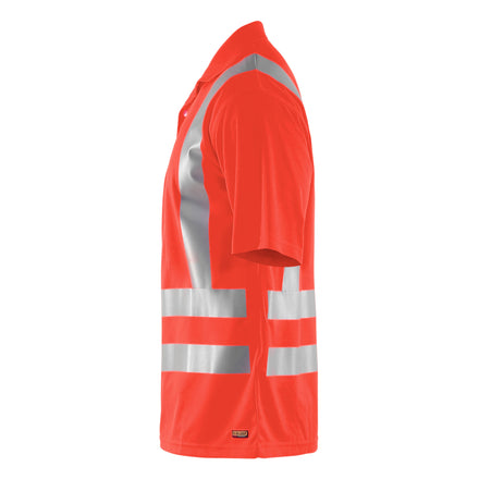 Blaklader 3391 Uv Polo Shirt Hi Vis Hi Vis Red Left