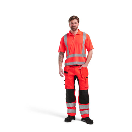 Blaklader 3391 Uv Polo Shirt Hi Vis Hi Vis Red Model