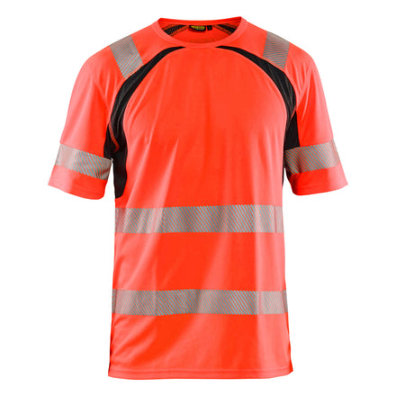Blaklader 3397 Hi Vis Uv Protected T Shirt Hi Vis Red Black Main