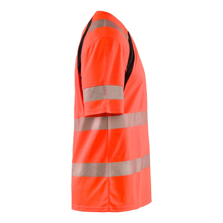 Blaklader 3397 Hi Vis Uv Protected T Shirt Hi Vis Red Black Right