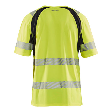 Blaklader 3397 Hi Vis Uv Protected T Shirt Hi Vis Yellow Black Back