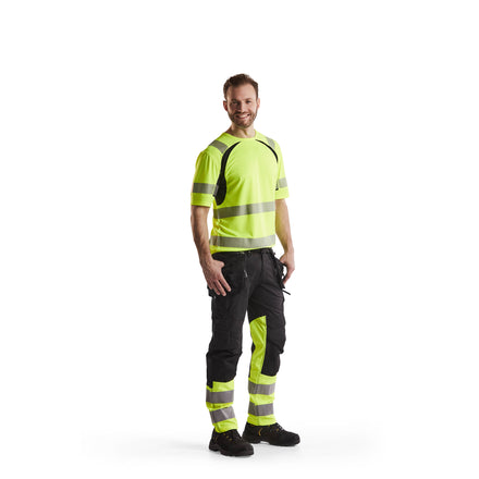 Blaklader 3397 Hi Vis Uv Protected T Shirt Hi Vis Yellow Black Model