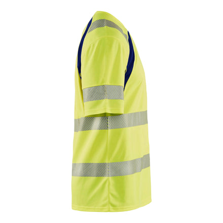Blaklader 3397 Hi Vis Uv Protected T Shirt Hi Vis Yellow Navy Blue Right