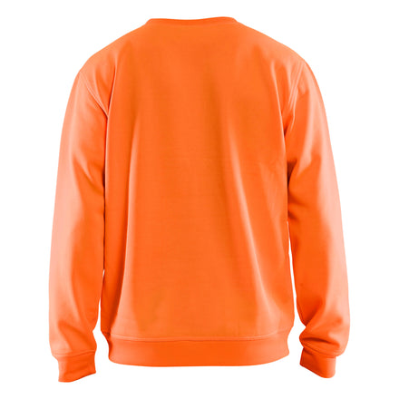 Blaklader 3401 Hi Vis Sweatshirt Hi Vis Orange Navy Blue Back