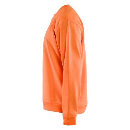 Blaklader 3401 Hi Vis Sweatshirt Hi Vis Orange Navy Blue Left