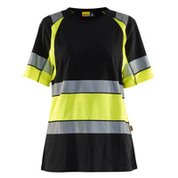 Blaklader 3410 Women’S Hi Vis T Shirt Black Hi Vis Yellow Main