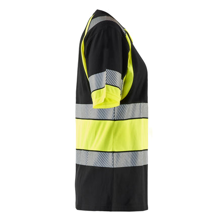 Blaklader 3410 Women’S Hi Vis T Shirt Black Hi Vis Yellow Right