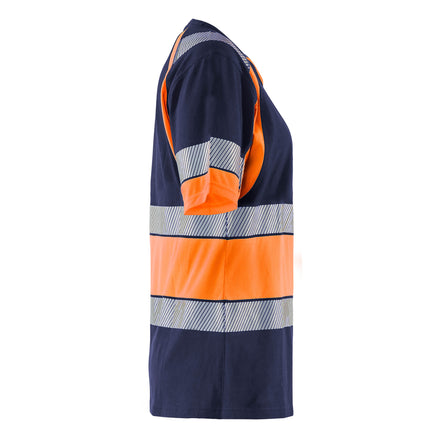 Blaklader 3410 Women’S Hi Vis T Shirt Blue Hi Vis Orange Right