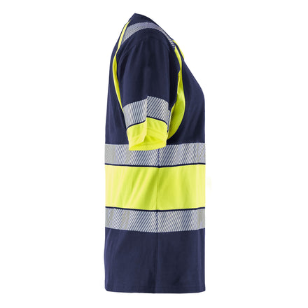 Blaklader 3410 Women’S Hi Vis T Shirt Navy Blue Hi Vis Yellow Right