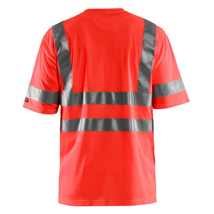 Blaklader 3413 Hi Vis T Shirt Hi Vis Red Back