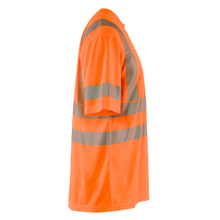 Blaklader 3420 Hi Vis Uv Protected T Shirt Hi Vis Orange Navy Blue Right