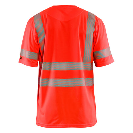 Blaklader 3420 Hi Vis Uv Protected T Shirt Hi Vis Red Back